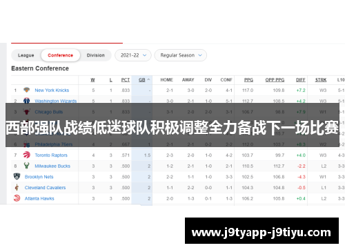 西部强队战绩低迷球队积极调整全力备战下一场比赛